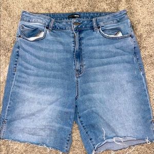 Fashion Nova Light Blue Wash Shorts